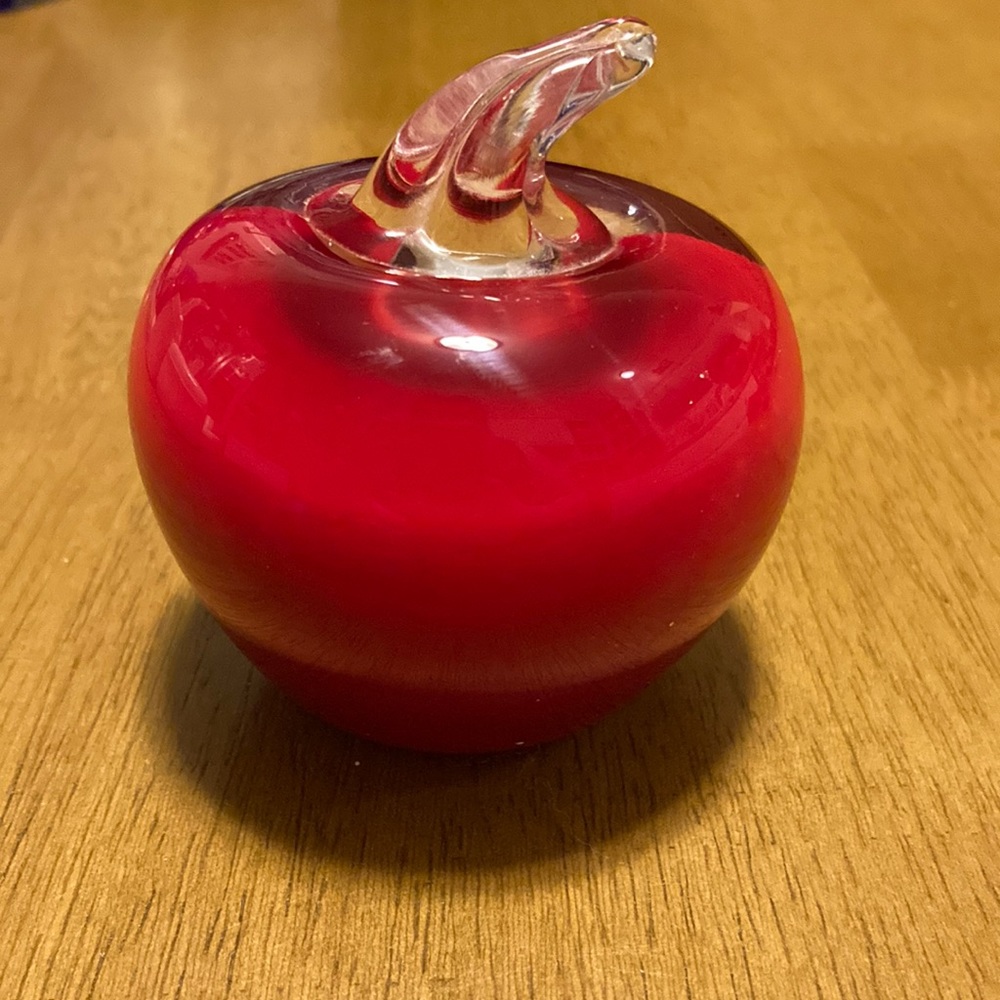 Red apple paperweight